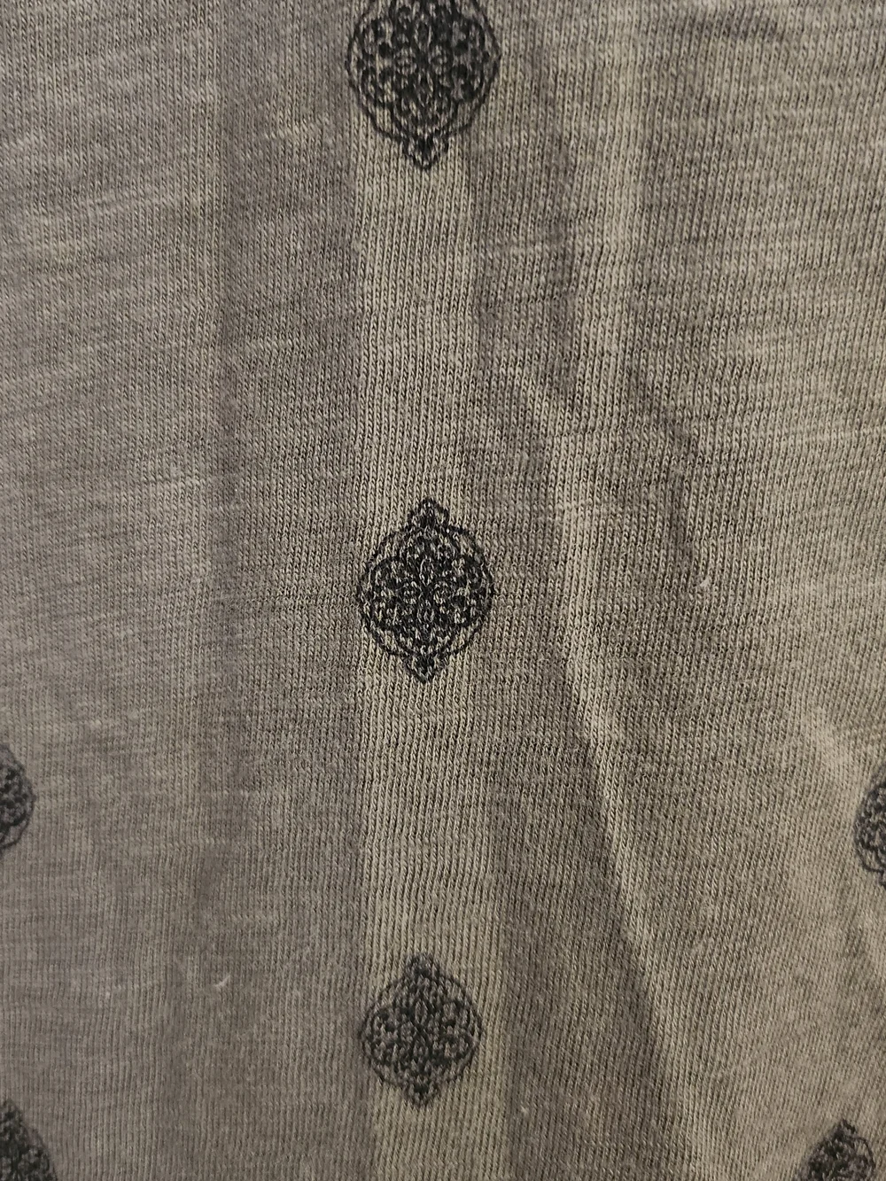 Liz Claiborne Olive Green Short Sleeve V-Neck Top with Black Dot Motif - Picture 4 of 10
